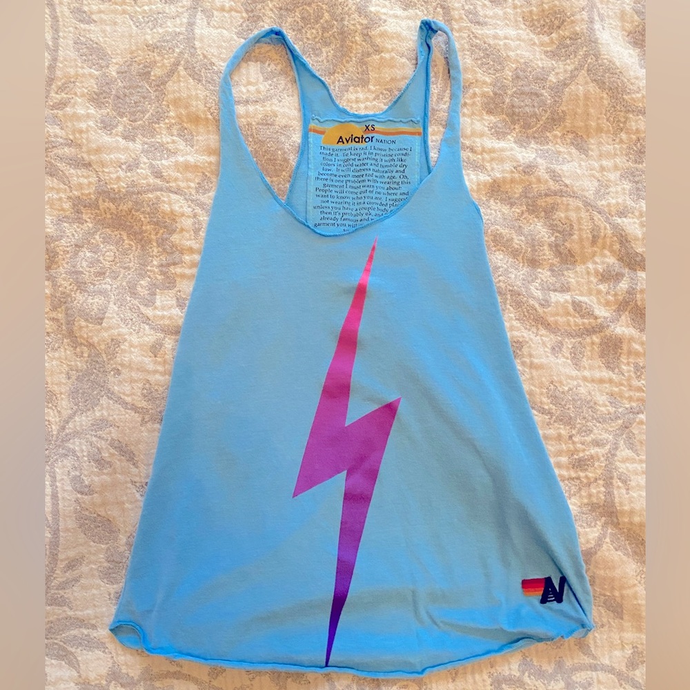 Aviator Nation Lightning Bolt tank top